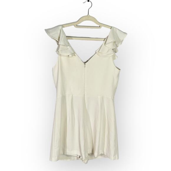 Amanda Uprichard Gimlet Romper Women's Large Ivory Ruffled Sleeveless‎ RTR - Picture 4 of 12
